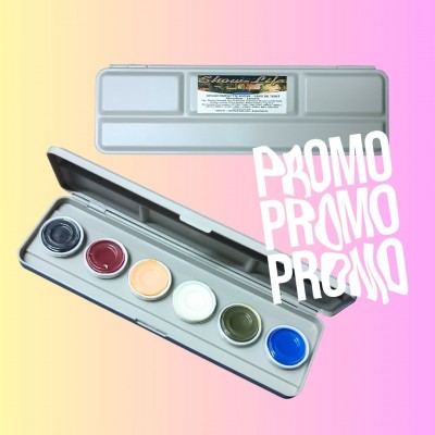 Tavolozza Acquacompact base acqua 6/12 colori | Damas Italia