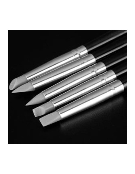Pennello Trucco Silicona - Set da 5
