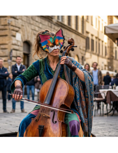 Maschera Cuoio Artigianale Grande | Damas Italia