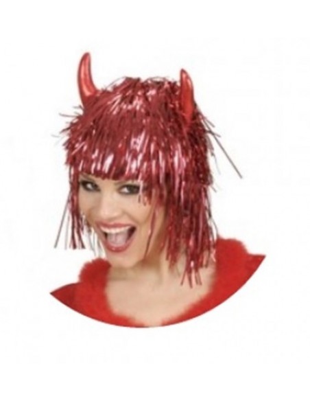 Parrucca Glitter Diavolo