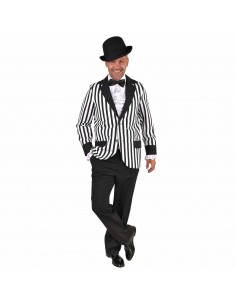 Giacca Righe Verticali Bianco Nero | Damas Italia