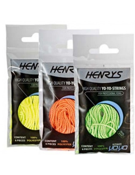 Cordini per yoyo Henry's 100% poliester - Set da 6