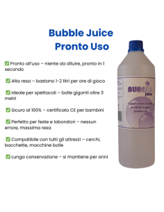 Sapone per Bolle Bubble Juice Pronto uso Tanica 5LT