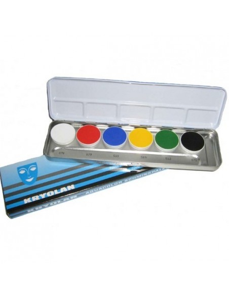 Aquacolor Kryolan Tavolozza Metallo - Da 6 /12 / 24 colori