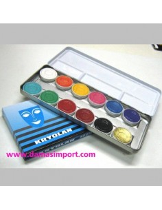 Aquacolor Kryolan Tavolozza Metallo - Da 6 /12 / 24 colori