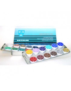 Aquacolor Kryolan Tavolozza Metallo - Da 6 /12 / 24 colori