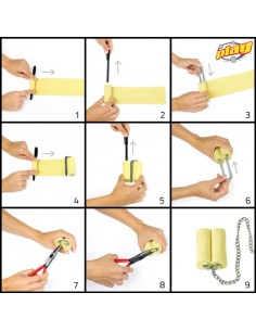 Fire Poi Catene di Fuoco Poseidon con Pomello - kevlar