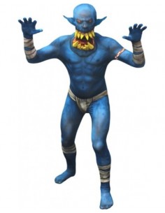 Morphsuit Monster Orco Blu Jaw Dropper | Damas Italia