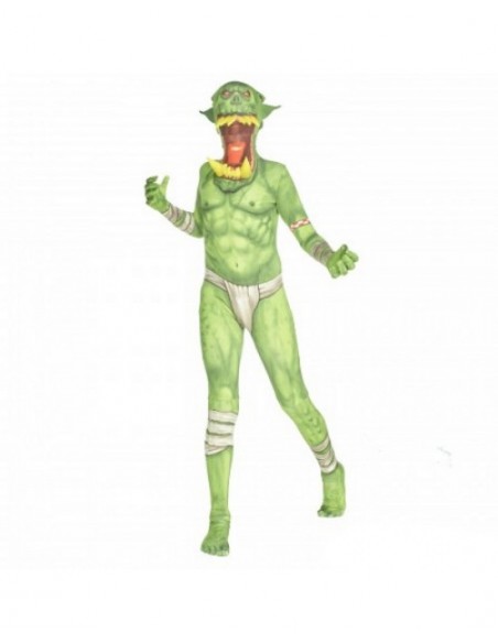 Morphsuit Bambino Monster Jaw Dropper Orco Verde