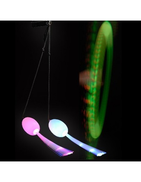 Poi Led con Coda Fibra Ottica Ovolo