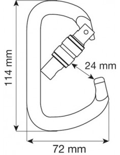 Moschettone D-Pro Lock Camp 50 kN | Damas Italia