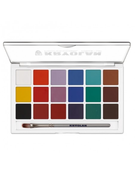 Aquacolor Kryolan Palette 18 colori
