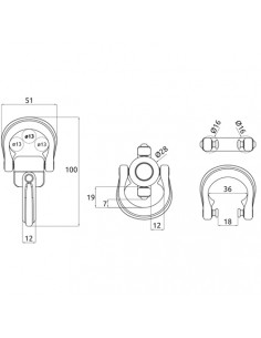 Swivel Girevole Enigma Camp - Apribile | Damas Italia