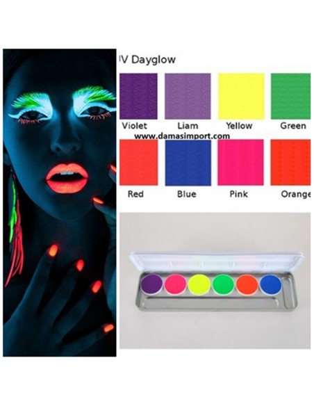 Aquacolor Tavolozza Kryolan Dayglow - UV