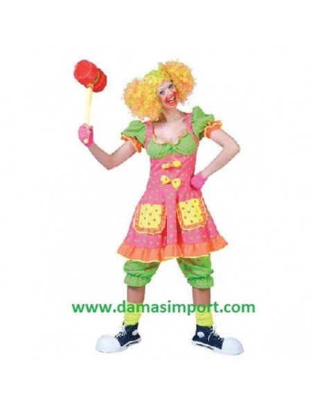 Costume Clown Donna Neon
