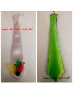Cravatta Bianca con Piume 45cm | Damas Italia