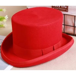 Cilindro Classico Lana Stile Vittoriano Rosso | Damas Italia