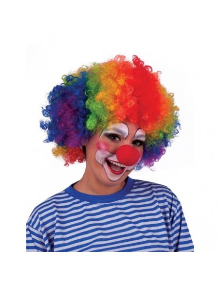 Parrucca Clown Riccia Multicolor