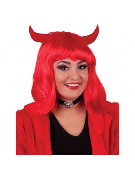 Parrucca Caschetto Rossa Diavolo